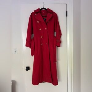 Classic Burberry check plaid coat USA 6 long
